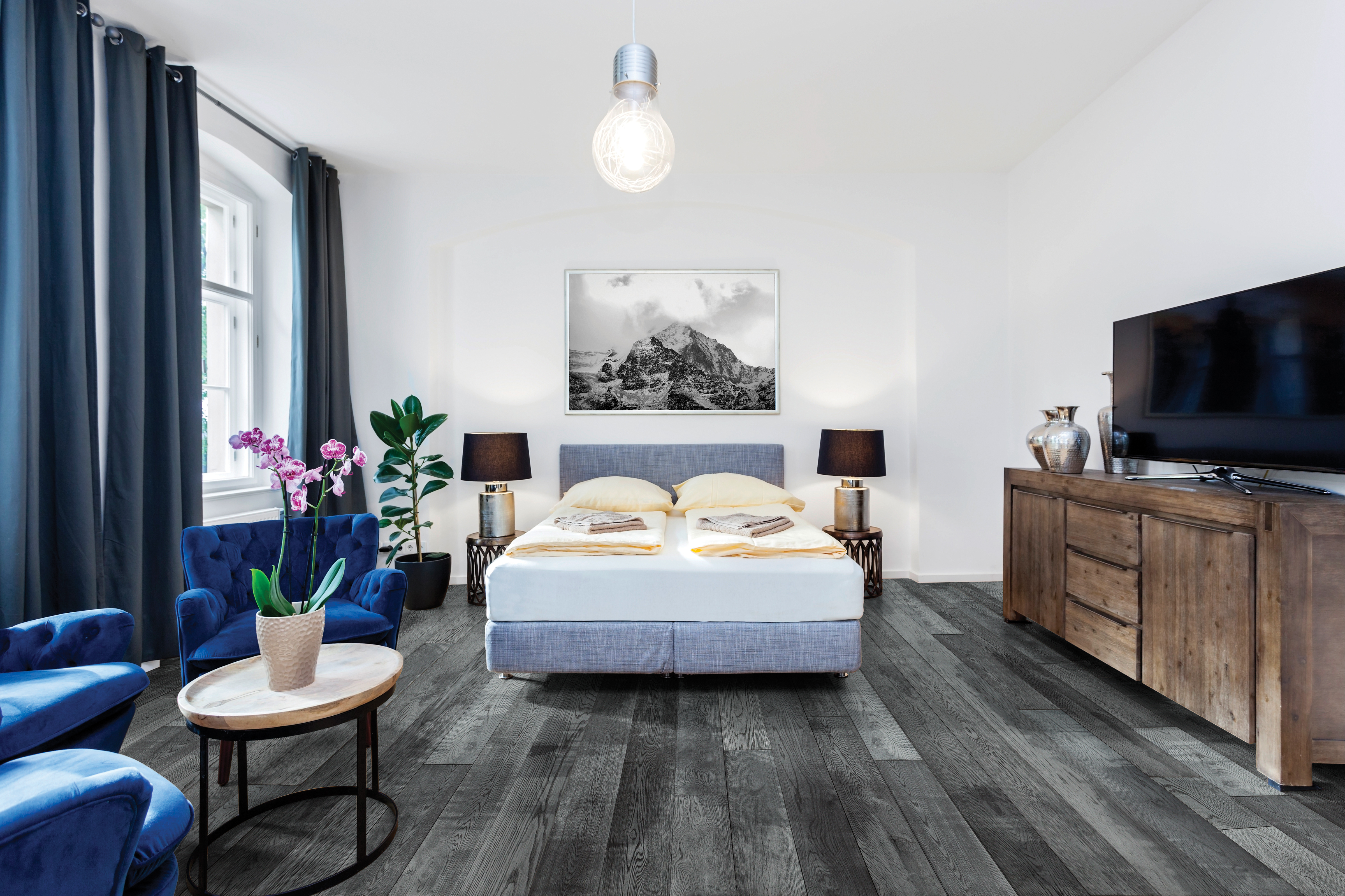 Image showing wood flooring in a bedroom.