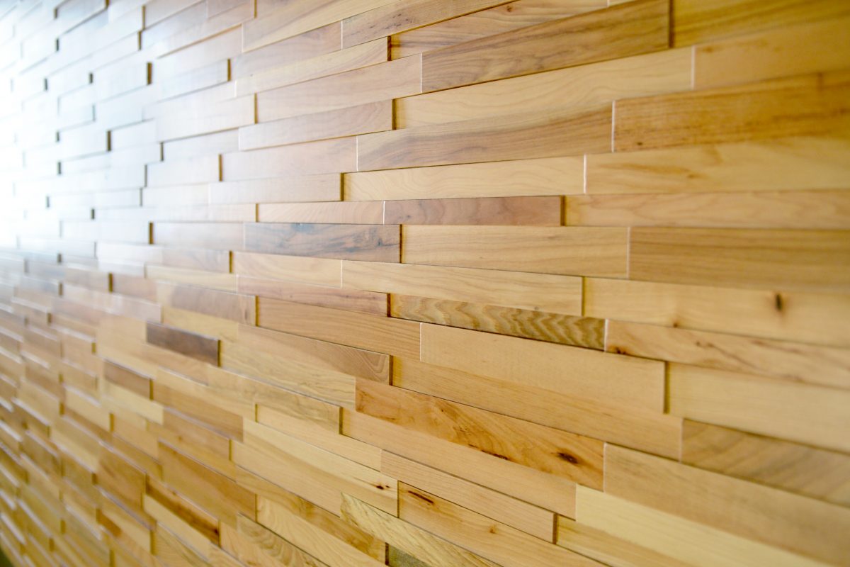 Detail image of wood wall.